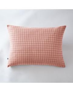 Taie d'oreiller gaze de coton 50 x 70 cm gaïa mix rose pêche Rose