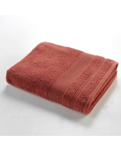 Drap de bain 90 x 150 cm eponge unie tendresse Terracotta