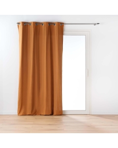 Rideau a oeillets 135 x 260 cm coton recyclé Twily Camel