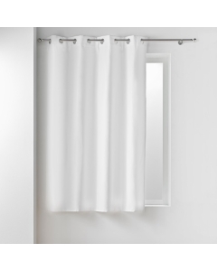 Rideau a oeillets 135 x 180 cm isolant thermique microfibre Micropolar Blanc