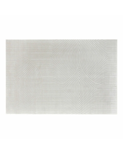 Tapis rectangle 140 x 200 cm viscose relief Géode - Naturel