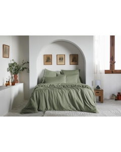 Housse de Couette 240 x 220 cm - Satin d’Eucalyptus Uni Lysandre Thym