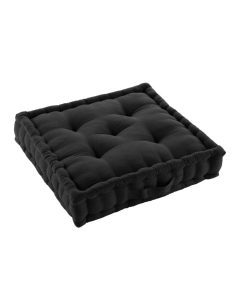Coussin de sol 50 x 50 x 10 cm coton/polyester recycle grs twily Noir