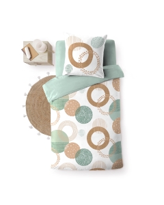 Housse de couette enfant 140 x 200 cm + 1 taie coton 42 fils Lunabella