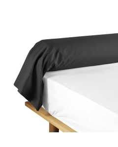 Taie de traversin 85 x 185 cm uni 57 fils lina  +point bourdon Noir