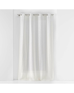 Panneau a oeillets 140 x 240 cm effet lin tisse fils coupes cyrielle Sans
