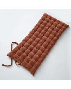 Matelas de sol 60 x 120 velours de coton césar terracotta Orange