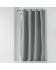 Rideau a oeillets 135 x 280 cm occultant tisse tissea Gris