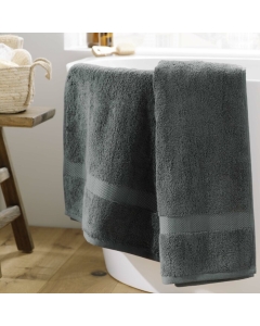 Drap de bain 90 x 150 cm éponge coton piegné Elegance Athracite