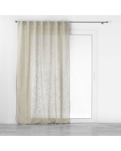 Panneau a passants caches 140 x 240 cm effet lin tisse haltona Noisette