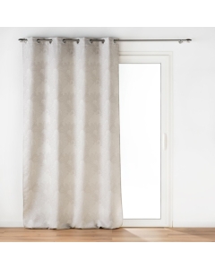 Rideau a oeillets 140 x 260 cm jacquard Teora Taupe