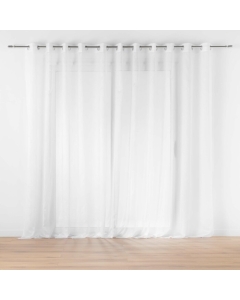 voilage spécial baie vitrée 400 x 240 cm voile sable Lissea Blanc