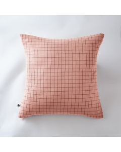 Taie d'oreiller gaze de coton 60 x 60 cm gaïa mix rose pêche Rose