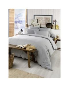 Housse de couette chaude en flanelle 260 x 240 cm Candice Gris chambré