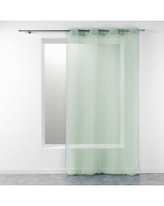 Voilge prêt à poser à oeillets 140 x 240 cm froissé Telma Sauge