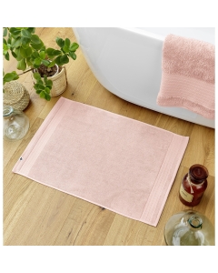 Tapis de bain 50 x 70 cm éponge unie garance rose poudré Rose