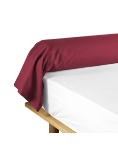 Taie de traversin 85 x 185 cm uni 57 fils lina  +point bourdon Marsala
