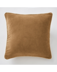 Coussin déhoussable 45 x 45 cm velours de coton césar camel Marron