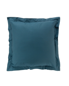 Taie d'oreiller 63 x 63 cm en percale uni 78 fils Bleu