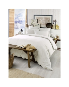 Housse de couette chaude en flanelle 240 x 220 cm Candice Blanc
