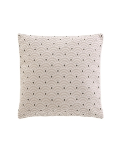 Coussin dehous. compr. 45 x 45 cm jacquard chenille+fils metal. minella Naturel