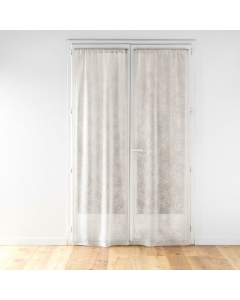 Paire droite passe tringle 2 x 70 x 240 cm voile tisse applique karla Taupe
