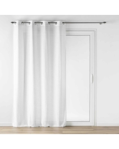 Voilage a oeillets 140 x 240 cm effet lainage Loulaine Blanc