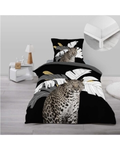 Pack parure de couette enfant Rexa 140 x 200 cm + drap housse 90 x 190 x 30 cm Blanc