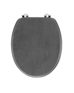 Abattant wc charnieres metal 37.5 x 46 cm mdf effet beton alium Sans
