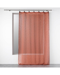 Voilage a anneaux 140 x 240 cm voile tissé Linka Terracotta