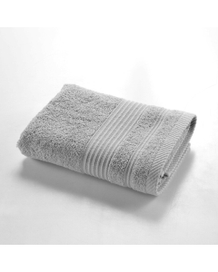 Serviette de toilette 50 x 90 cm eponge unie tendresse Gris Perle