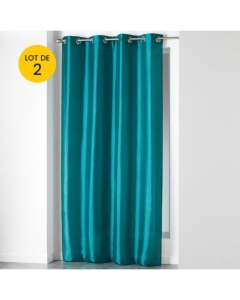 Rideau effet brillant 140 x 240 cm Shana Bleu