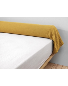 Taie de traversin gaze de coton Bio 85 x 185 cm Jaune safran