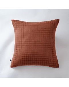 Taie d'oreiller gaze de coton tissée 60 x 60 cm gaïa mix Terracotta