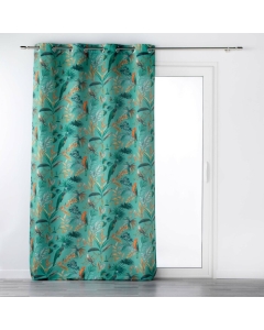 Rideau a oeillets 140 x 260 cm polyester imprime panis Bleu