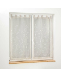Paire droite passants 2 x 60 x 90 cm voile sable brode galactee Taupe