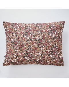 Taie d'oreiller 50 x 70 cm gaze de coton imprimée capucine camel Marron