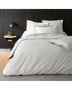Housse de Couette Blanc en Percale de Coton - Douceur et Élégance 240 x 220 cm