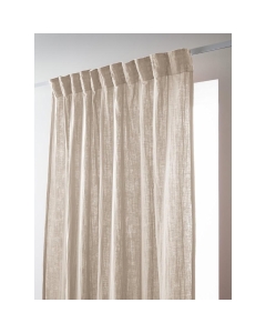 Rideau Galon Fronceur 140 x 240 cm - Double Gaze de Coton - Uni Gaïa Pampa
