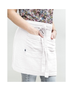Tablier gaze de coton 45 x 80 cm Gaia Blanc