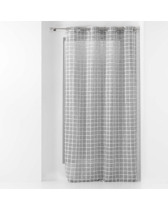 Voilage a oeillets 140 x 240 cm tissé fantaisie Karrona Anthracite