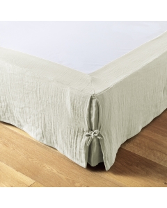 Cache-sommier gaze de coton 140 x 190 cm Gaia vert clair