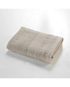 Serviette de toilette 50 x 90 cm eponge unie tendresse Taupe