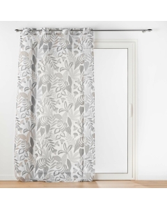 voilage grande hauteur 140 x 280 cm voile sablé imprimé Tilda Blanc