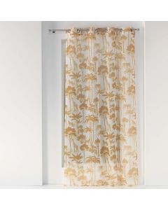 Voilage a oeillets 140 x 240 cm voile sable imprime Manapany Jaune