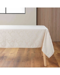 Nappe rectangle 140 x 240 cm jacquard doriane Naturel