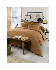 Housse de couette flanelle 260 x 240 cm candice camel Marron