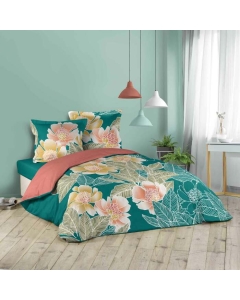 Parure 3 p. 260 x 240 cm imprime 42 fils dessin place florella Bleu