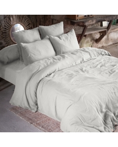 Housse de couette double gaze de coton 260 x 240 cm nuage (light grey) Gris