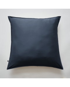 Taie d'oreiller 63 x 63 cm satin de bambou Salomé Bleu foncé